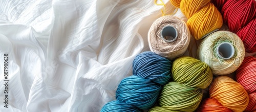 White cotton jersey fabric ...