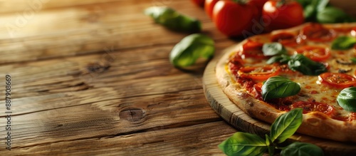 Pizza on a restaurant table...