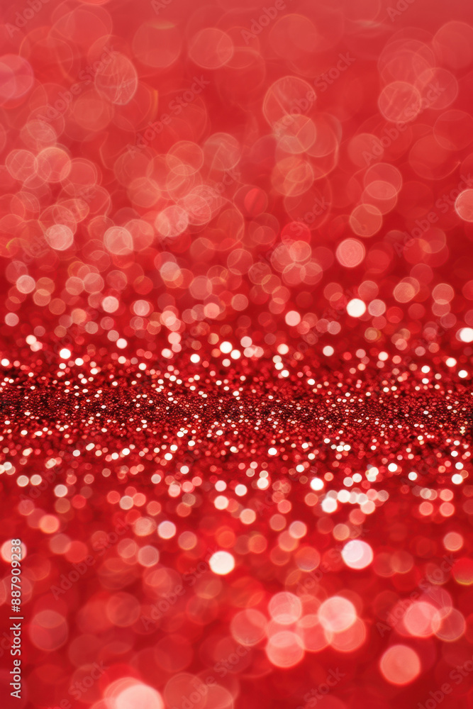 A festive close-up of sparkling red glitter with bokeh lights creating a warm and vibrant holiday atmosphere perfect for backgrounds and seasonal designs. A festive close-up of sparkling red glitter with bokeh lights creating a warm and vibrant holiday atmosphere perfect for backgrounds and seasonal designs.
