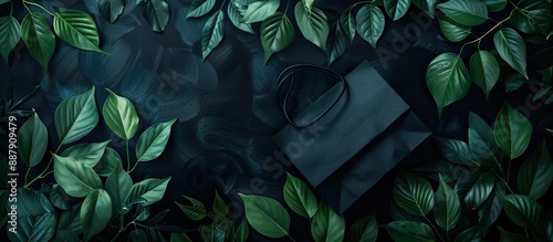 Dark background with green ...