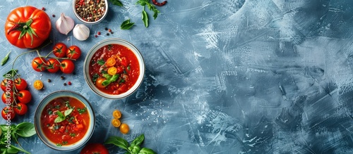 Tomato cream soup with orga...