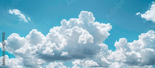 Fluffy white cumulus clouds...
