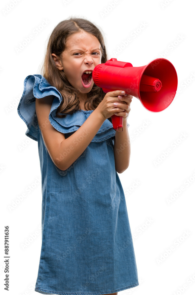 Brunette hispanic girl holding red megaphone annoyed and frustrated shouting with anger, crazy and yelling with raised hand, anger concept Brunette hispanic girl holding red megaphone annoyed and frustrated shouting with anger, crazy and yelling with raised hand, anger concept
