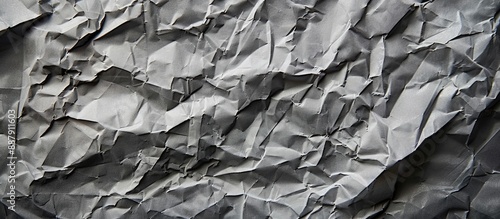 Texture of crumpled grey pa...
