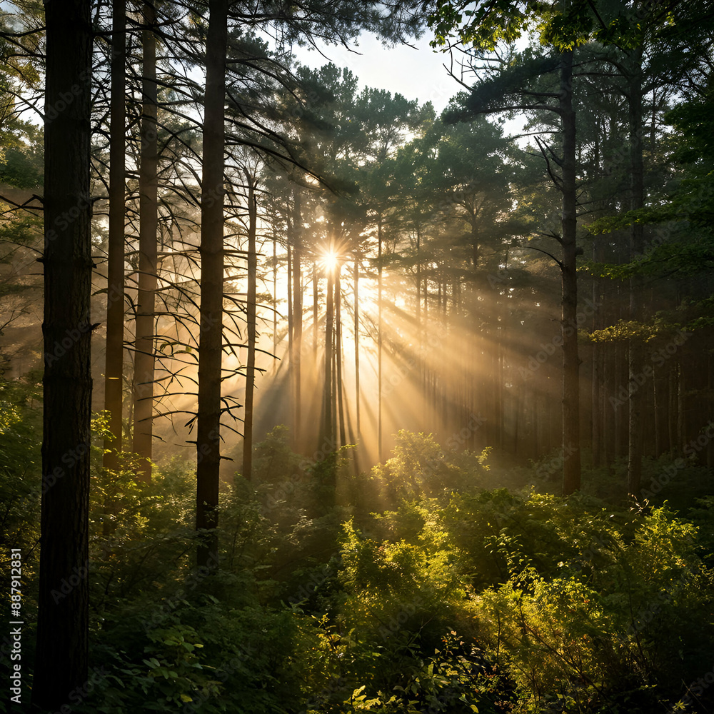 Fototapeta premium morning in the forest