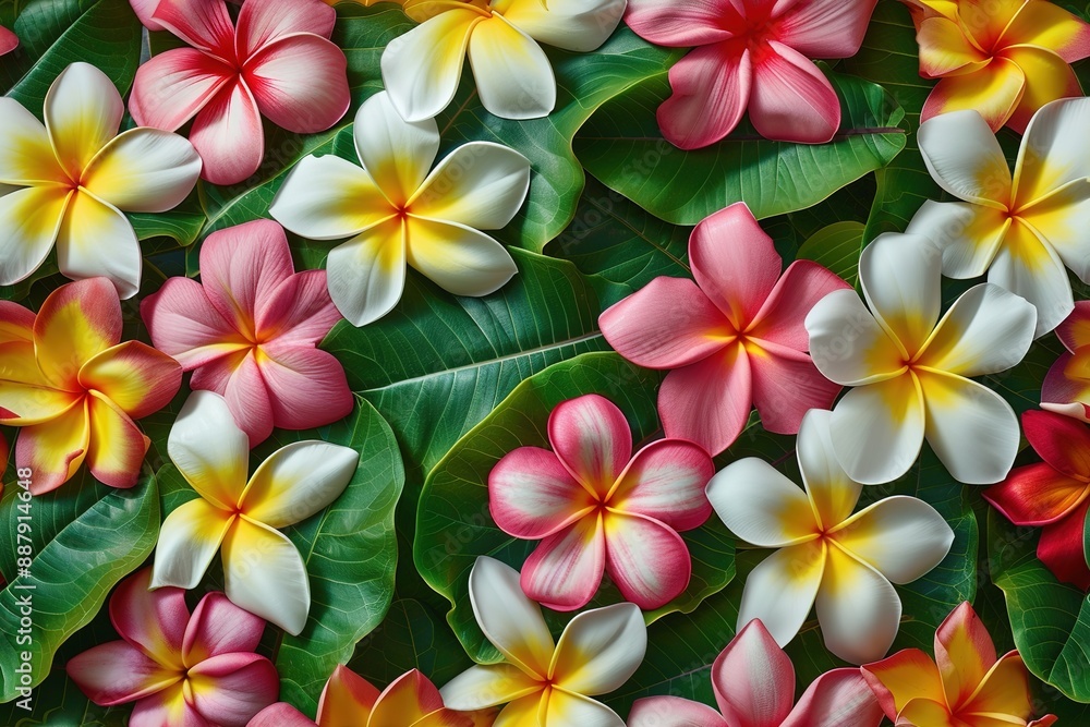 A vibrant plumeria tree adorned with fragrant. A vibrant plumeria tree adorned with fragrant.