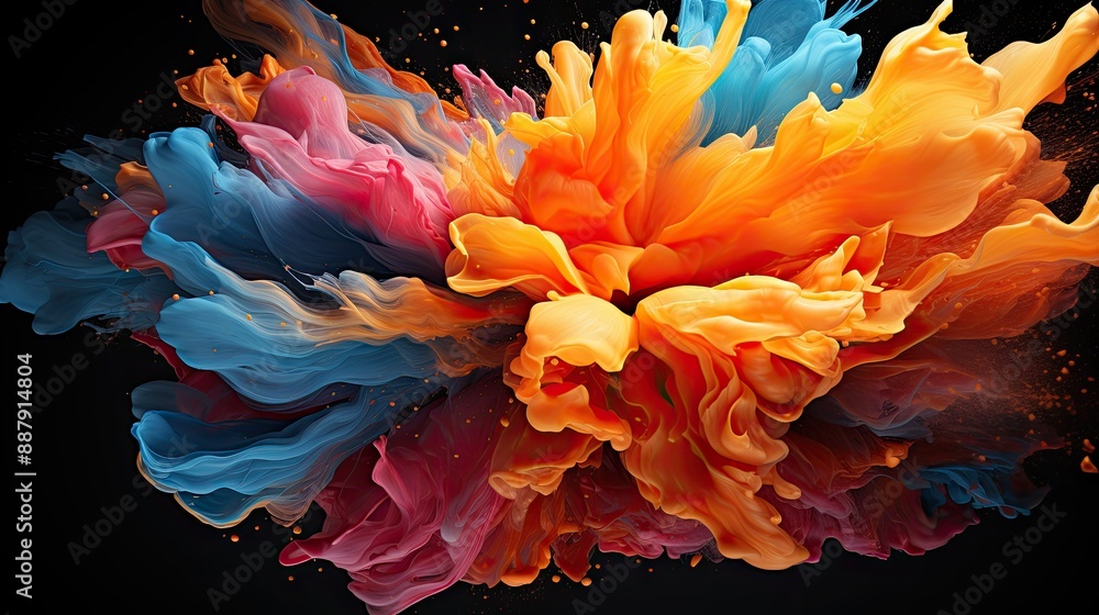 Obraz premium Paint Splash 8k Desktop Wallpaper. 