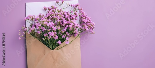 Spring flowers in an envelo...
