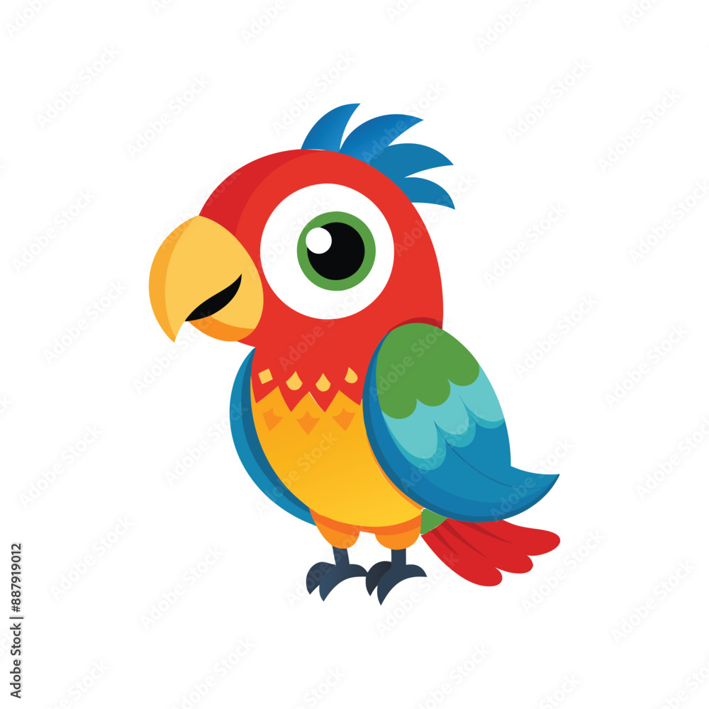 Colorful Parrot isolated on white background. Colorful Parrot isolated on white background.