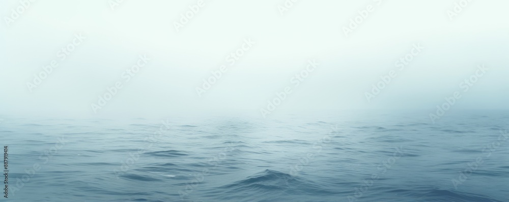 Sea ripple water in misty morning. Norwegian landscape with thick fog on beautiful lake. Nature, ecology, eco tourism. Travel and vacation concept Sea ripple water in misty morning. Norwegian landscape with thick fog on beautiful lake. Nature, ecology, eco tourism. Travel and vacation concept