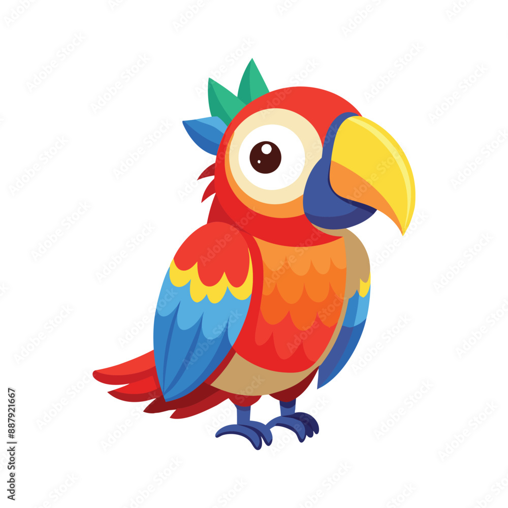 Colorful Parrot isolated on white background. Colorful Parrot isolated on white background.