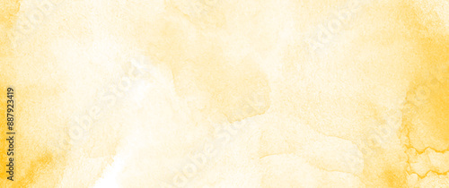 Yellow watercolor vector art background for cards, flyer, poster, banner and cover design. Hand drawn illustration for your design. place for text. Watercolour texture. Summer backdrop.