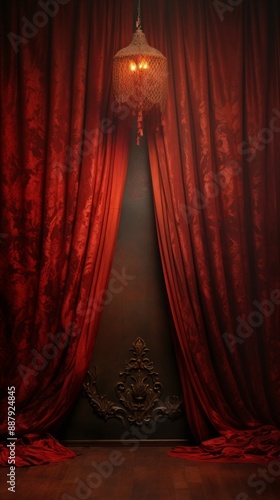 Brocade Material Structure Background - Generative AI