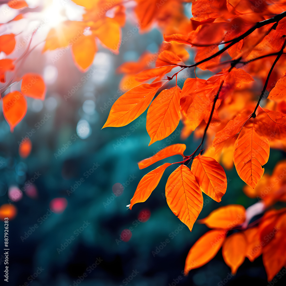 autumn leaves background. Generative Ai autumn leaves background. Generative Ai