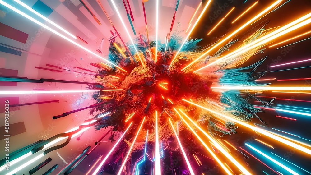 3d render, abstract background with colorful spectrum. Bright neon rays and glowing lines wallpaper 3d render, abstract background with colorful spectrum. Bright neon rays and glowing lines wallpaper