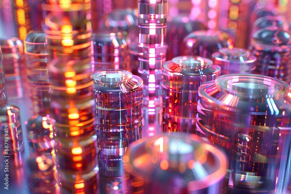 Abstract neon cityscape, creating a vibrant and dynamic visual effect with bright and colorful elements. Abstract neon cityscape, creating a vibrant and dynamic visual effect with bright and colorful elements.