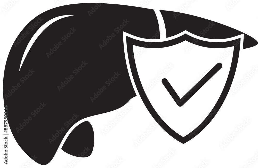 Illustration of an organ icon in the body, a healthy liver Illustration of an organ icon in the body, a healthy liver