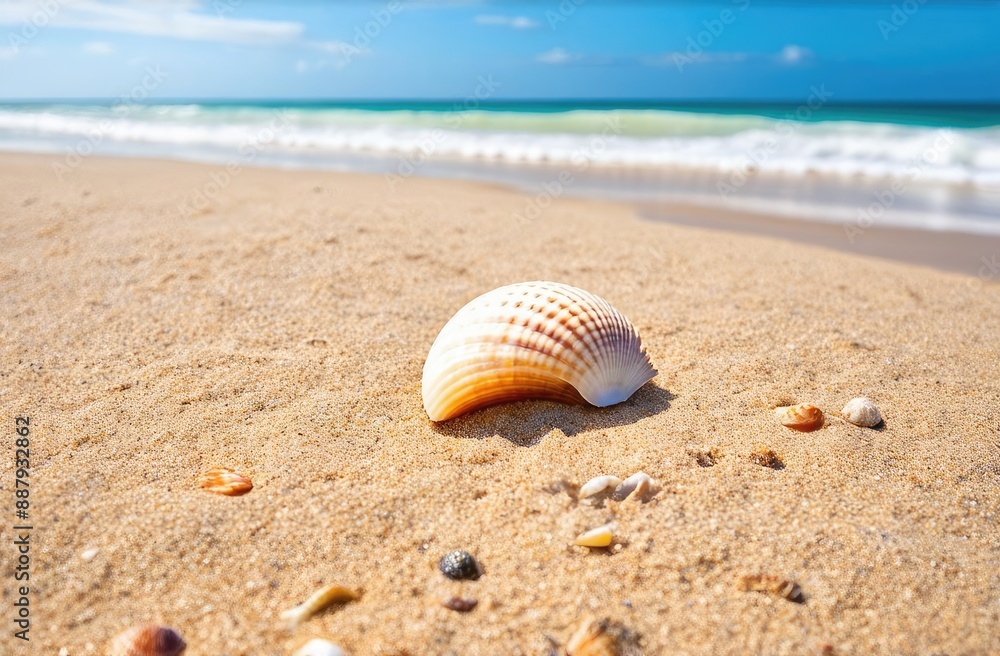 Large shell on the sea beach Large shell on the sea beach