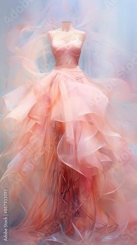 Tulle Material Structure Background - Generative AI