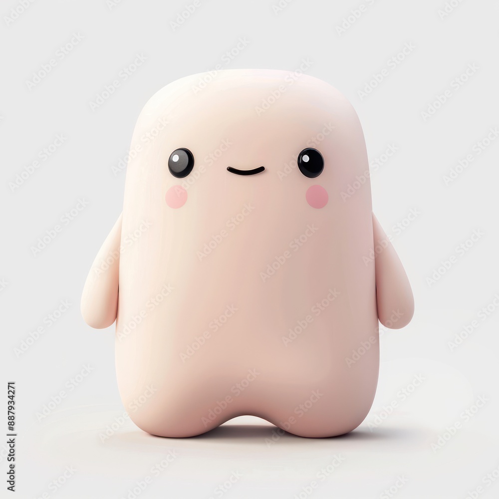 Adorable Kawaii Marketer Character in 3D Clay with Cute Details on Clean White Background, Generative Ai Adorable Kawaii Marketer Character in 3D Clay with Cute Details on Clean White Background, Generative Ai