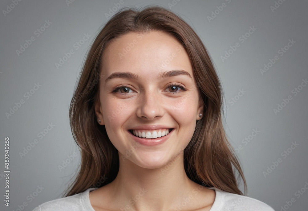 Portrait view of a regular happy smiling Poland woman, ultra realistic, candid, social media, avatar image, plain solid background Portrait view of a regular happy smiling Poland woman, ultra realistic, candid, social media, avatar image, plain solid background