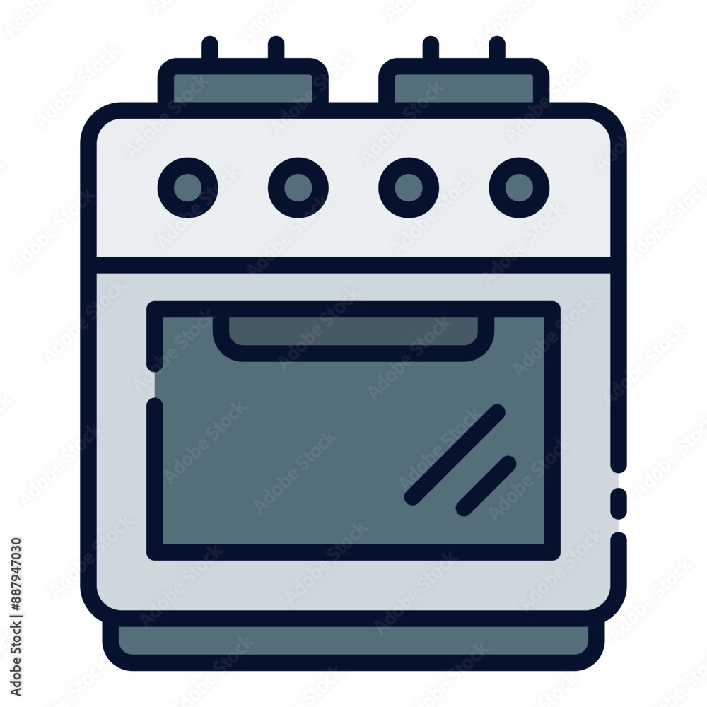 Stove filled line icon Stove filled line icon