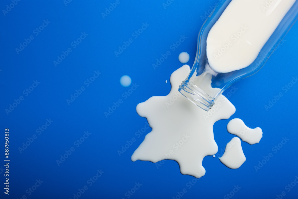lactose intolerance allergy. milk bottle splatter. avoid dangerous dairy