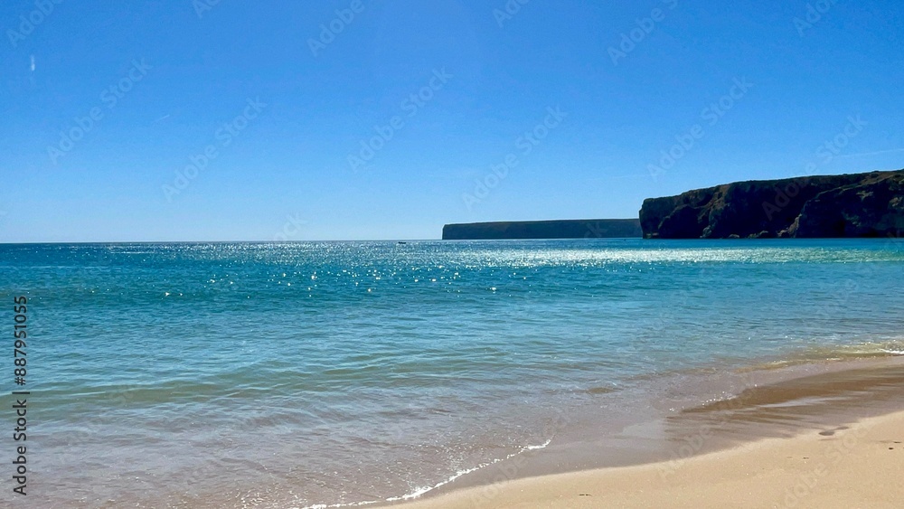 Atlantic Ocean shore, Beliche beach, Praia do Beliche,Algarve,Portugal Atlantic Ocean shore, Beliche beach, Praia do Beliche,Algarve,Portugal