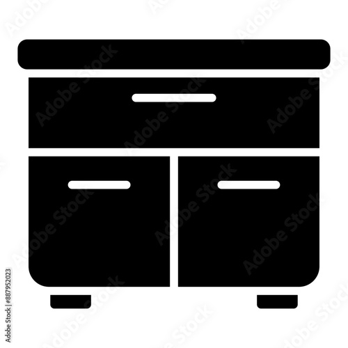 Cabinet filled line icon