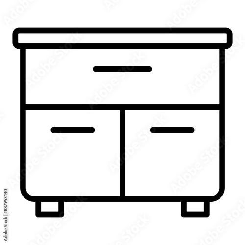 Cabinet filled line icon