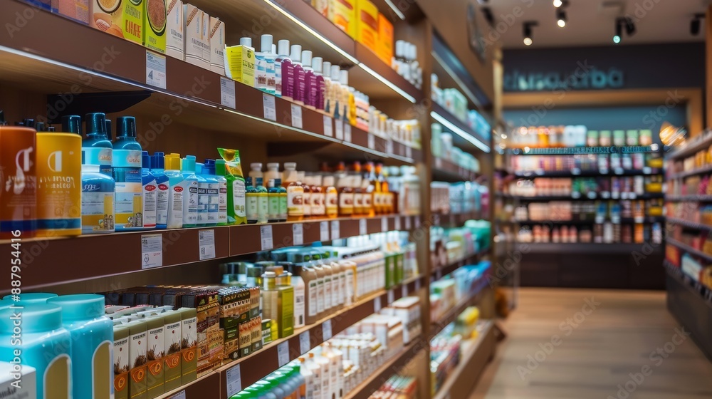 custom made wallpaper toronto digitalWell-stocked shelves in a modern pharmacy