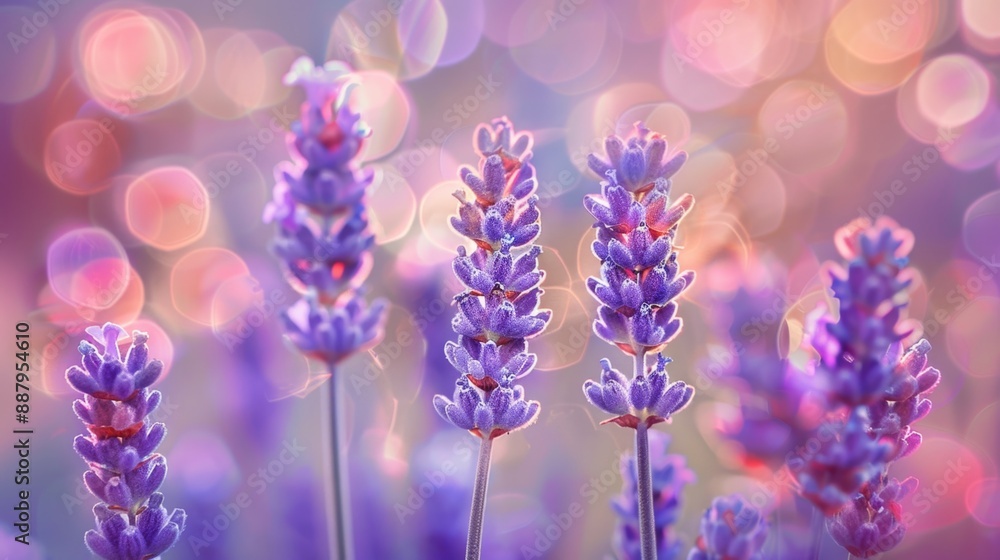 Lavender Flowers with Bokeh Background. Lavender Flowers with Bokeh Background.