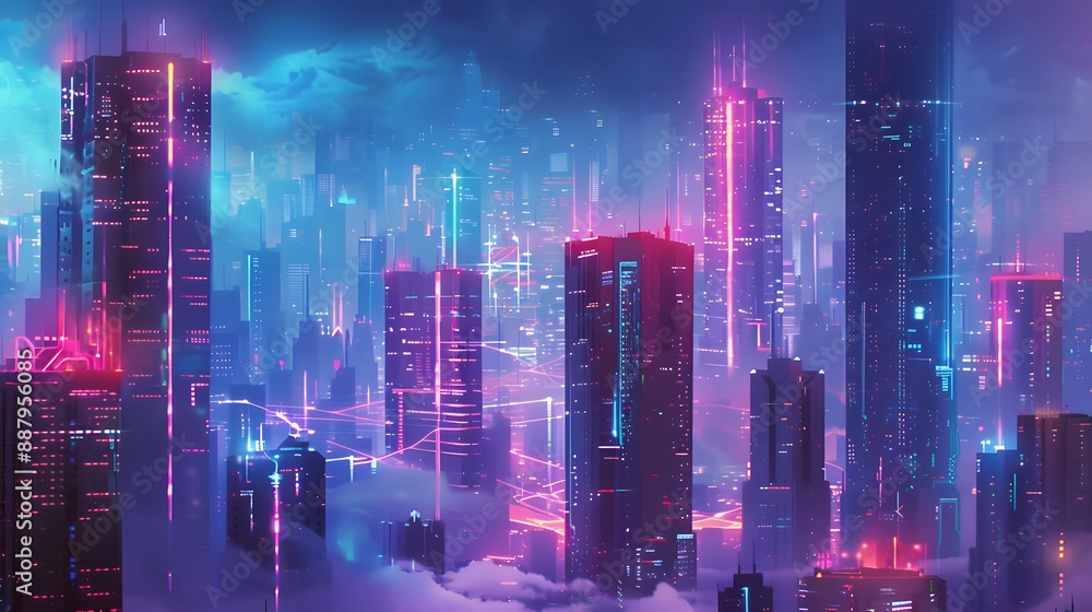 Fototapeta premium VR technology background