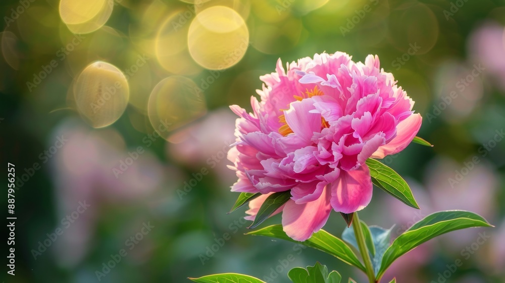 Pink Peony Flower in Sunlight. Pink Peony Flower in Sunlight.