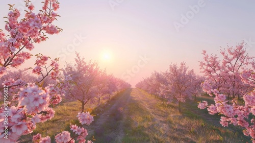 Wallpaper Mural Serene Cherry Blossom Paradise in Full Bloom Torontodigital.ca