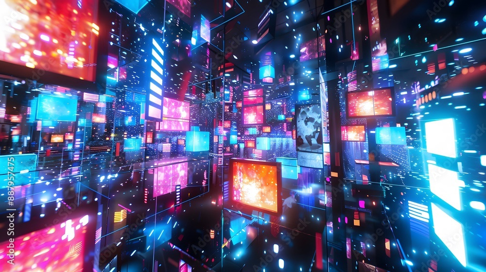 Fototapeta premium VR technology background