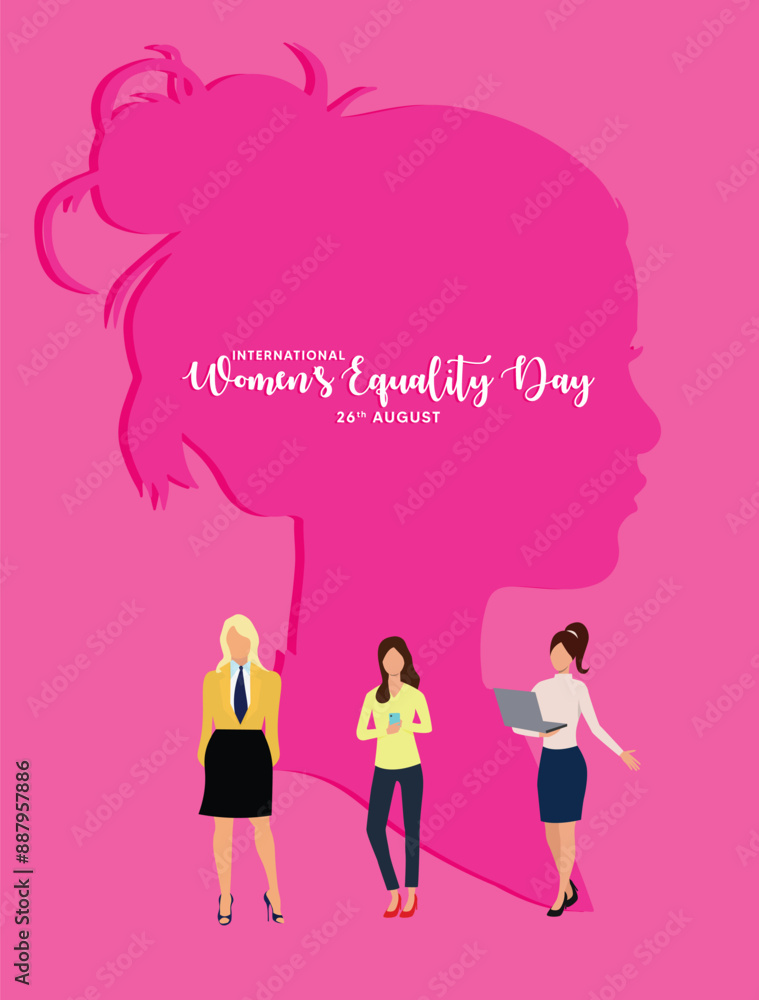 Women's Equality Day 26th August vector poster Women's Equality Day 26th August vector poster