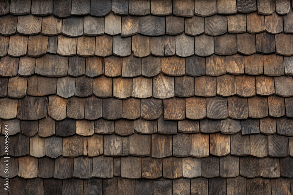 Processed collage of rustic barn roof shingles surface texture. Background for banner, backdrop Processed collage of rustic barn roof shingles surface texture. Background for banner, backdrop