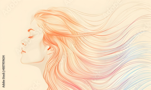 graphic advertising images focusing on beauty and hair