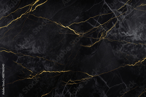 Processed collage of luxury pattern of black marble texture. Background for banner, backdrop