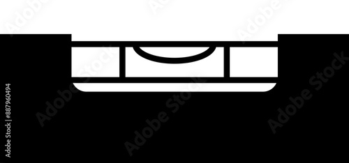 Cartoon spirit level and bubble. Building level construction work tool. Bubble spirit level or spirit leveler. Spirit leveled icon. carpenter level tools. Horizontal, measuring instrument.