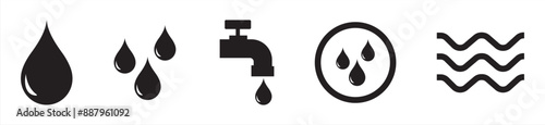 water icon collection. simple water icon vector illustration