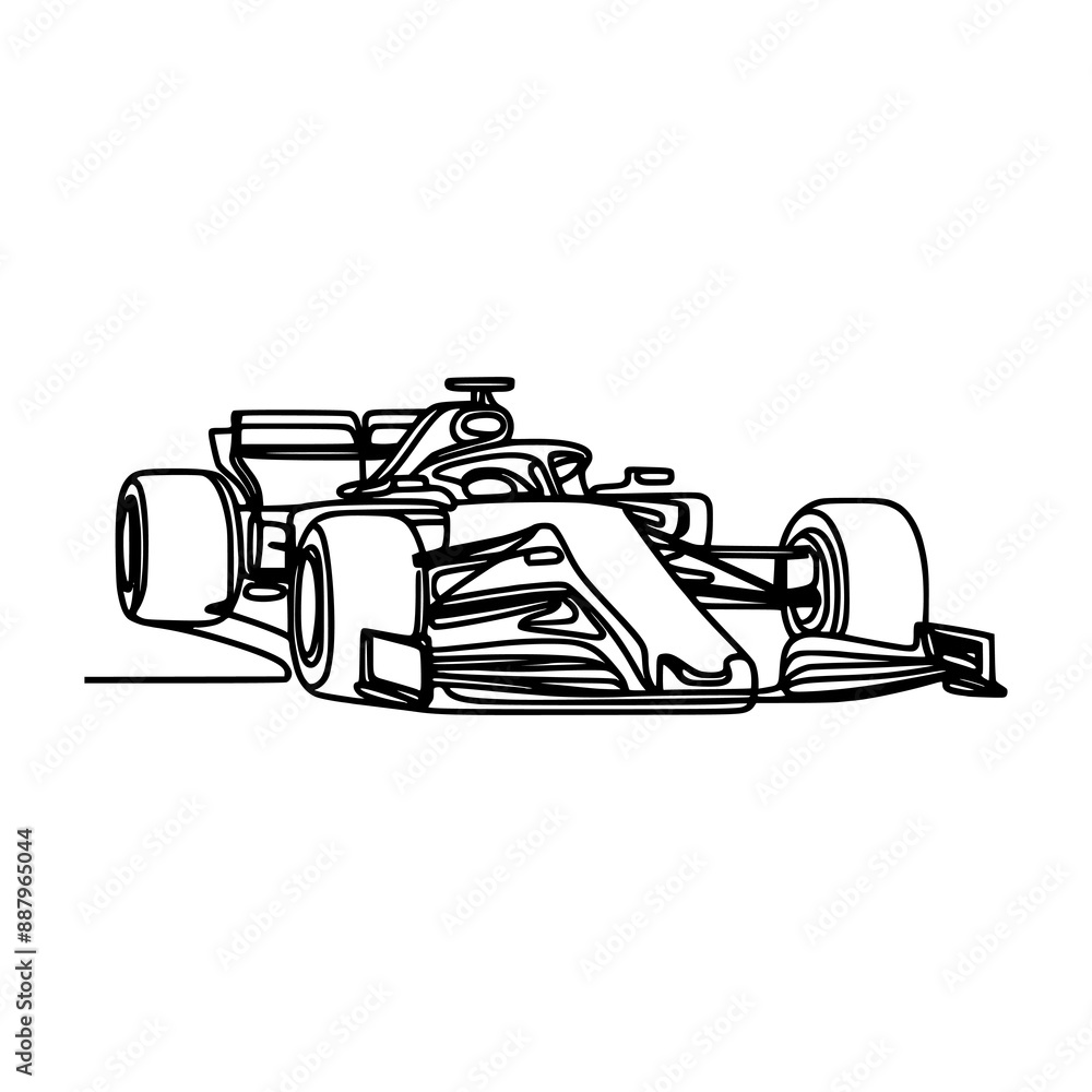 one line continuous racing car f1 sport vector illustration template design one line continuous racing car f1 sport vector illustration template design