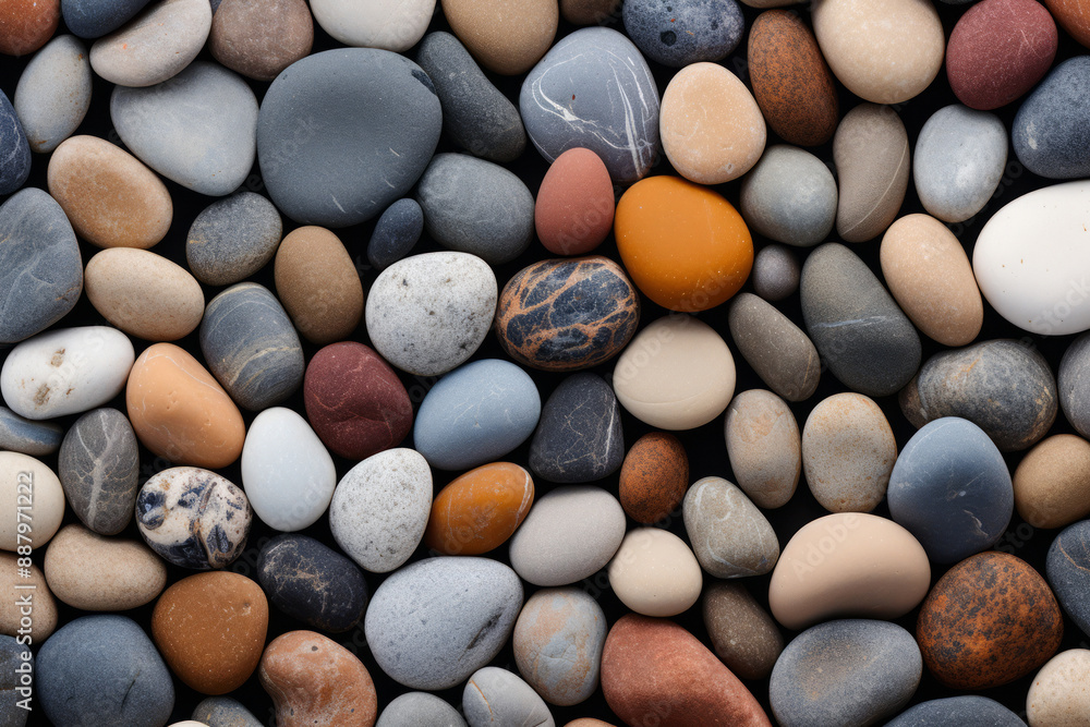 Processed collage of sea shore pebbles texture. Background for banner, backdrop or texture Processed collage of sea shore pebbles texture. Background for banner, backdrop or texture