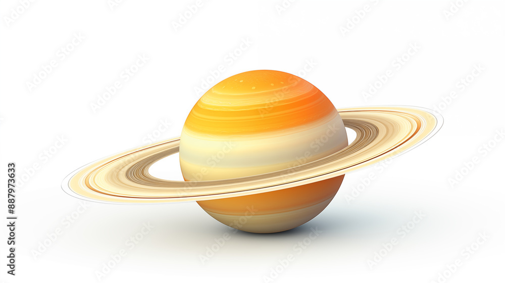 Saturn isolated on white background. Saturn isolated on white background.