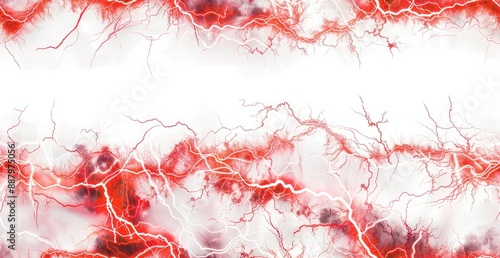 Red and white thunder background photo