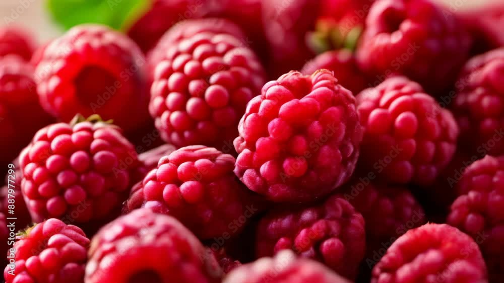 Bright and fresh raspberries ready for a healthy snack Bright and fresh raspberries ready for a healthy snack