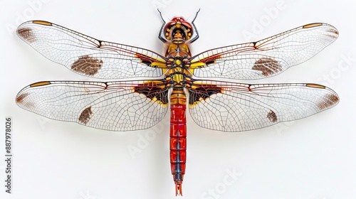 Wallpaper Mural A dragonfly with red and yellow wings. Torontodigital.ca