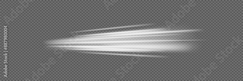 White shiny sparks of spiral wave. Curved bright speed line. Glowing vortex effect.