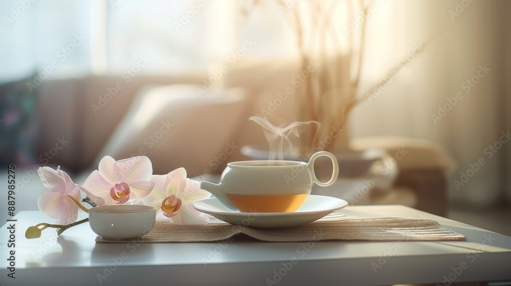 Tea Time with Orchids. Tea Time with Orchids.